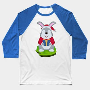 Rabbit Christmas Santa hat Baseball T-Shirt